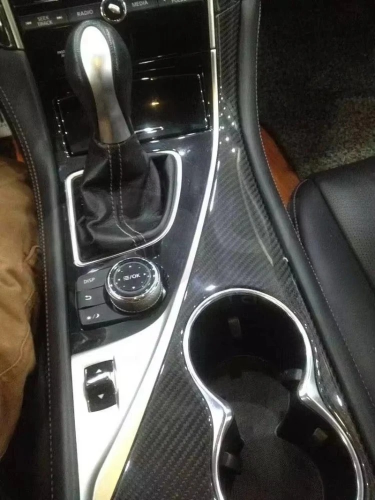 Trade Assurance Dry Carbon Fiber Interior Trim Kit Fit for 2014-2015 Q50 Sedan LHD Interior Trim Cover Kit